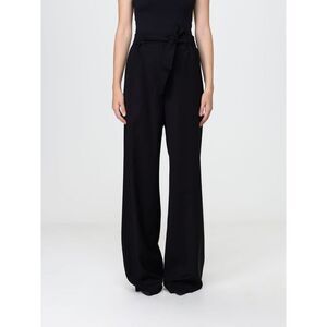 Max Mara Women Max Mara Wide Leg Virgin Wool Trousers With Tie Belt At The Waist